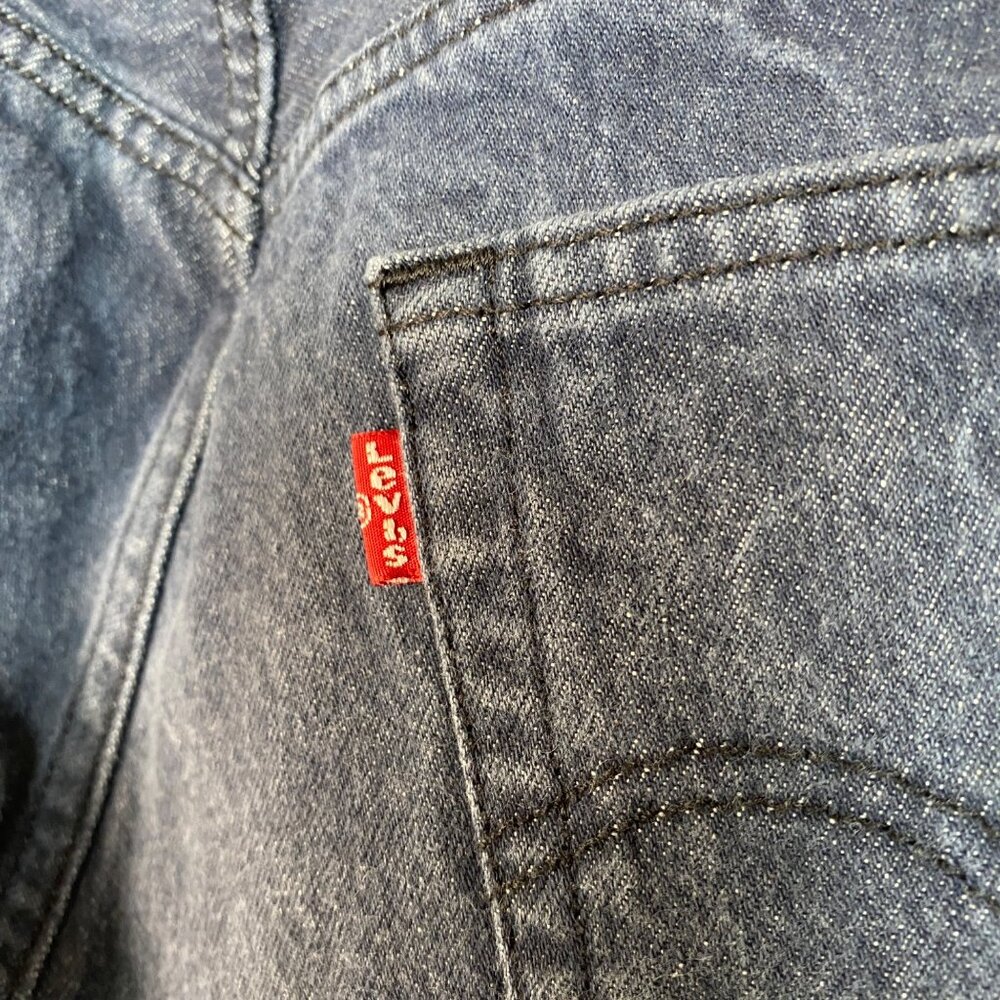 Levi's Vintage Wide Patch 501 Button Fly Original Straight Fit Faded Black Jeans - Picture 6 of 16